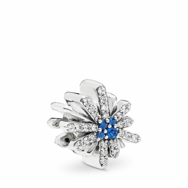 Pandora Dazzling Fireworks Charm - Sterling Silver/Blue/Mixed Stones/Cubic Zirconia - Canada | JR547